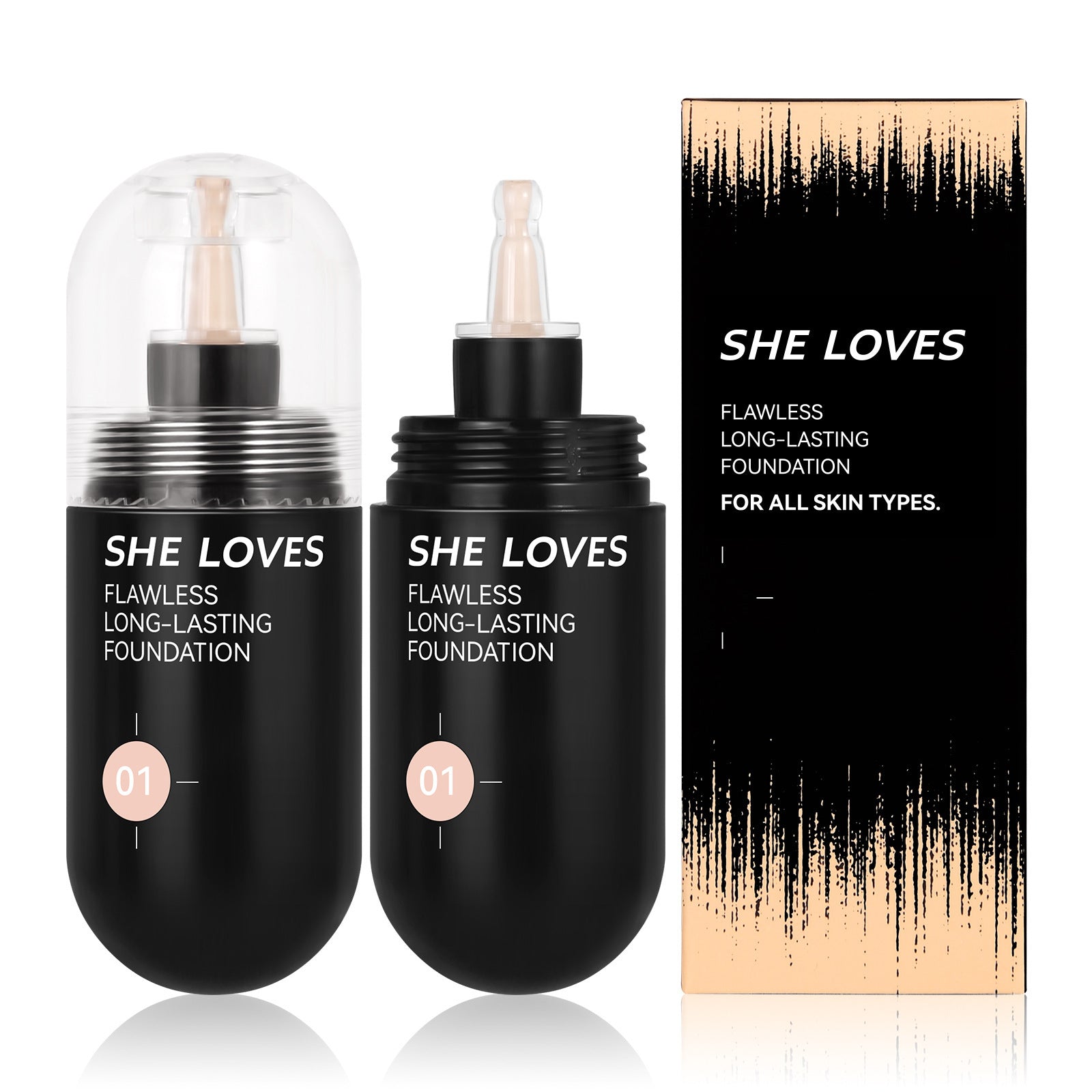 Exclusive Supply sheloves Liquid foundation Matte Hydrating Oil Control Concealer Long-lasting Non-cakey Foundation Base Makeup