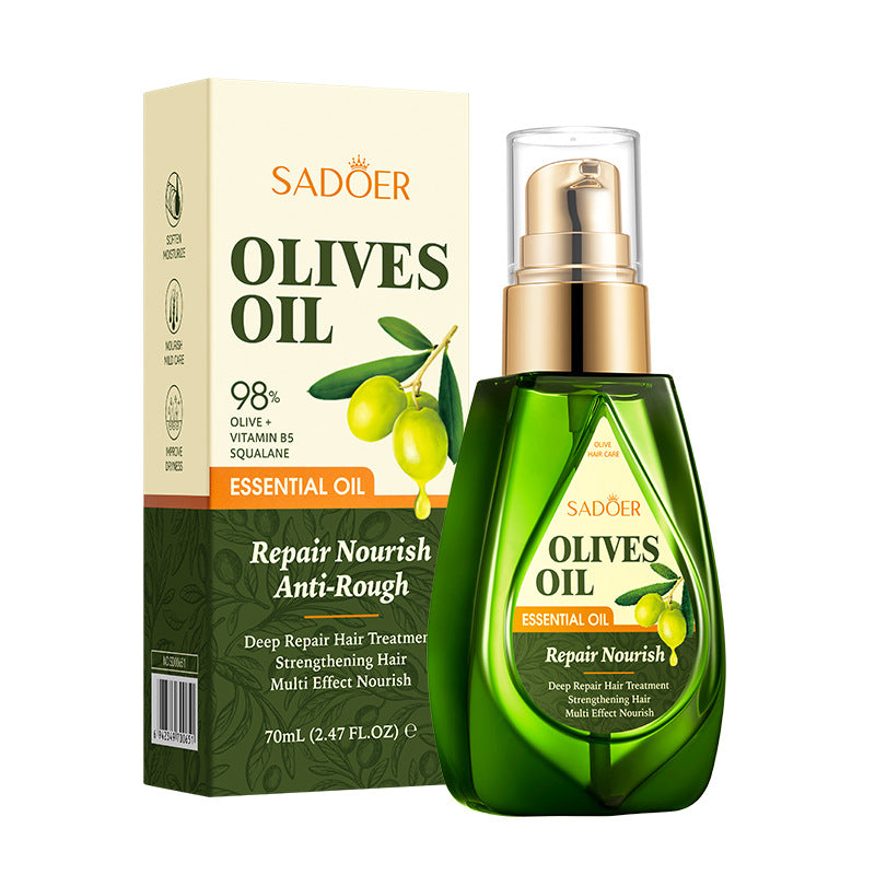 Olive Hair Care Essential Oil70ml SADOER Qihuan Shiny Smooth Hair Conditioner  Wholesale