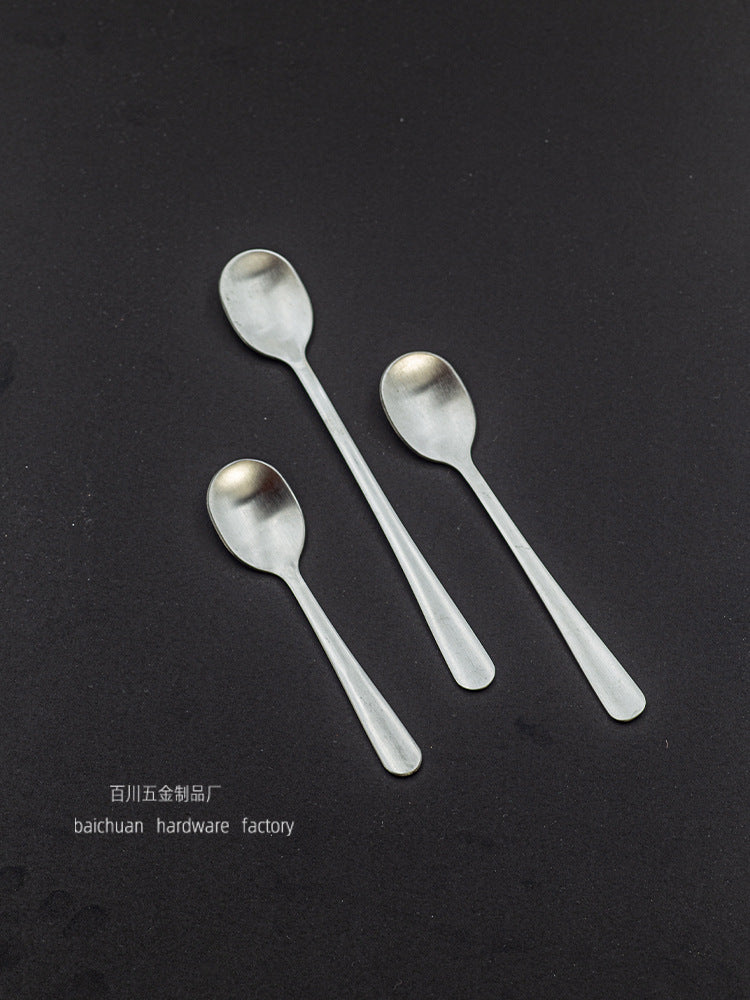 Manufacturer Extra Small Spoon Stainless Steel Coffee Spoon Creative Spoon Small Round Spoon Mini Extra Small Spoon8CM Seasoning Spoon