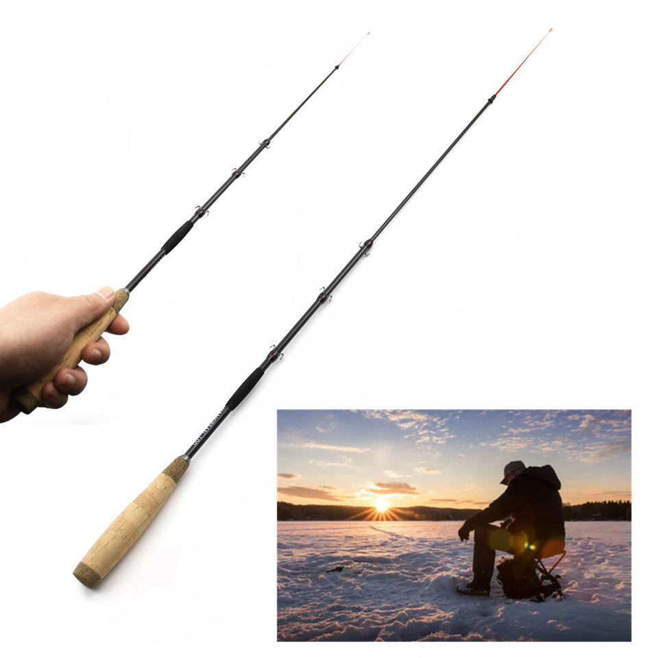 European and American Ice Fishing Rod Carbon Winter Fishing Rod Shrimp Rod Raft Rod Ultra-light Portable Winter Fishing Rod Fish Rod