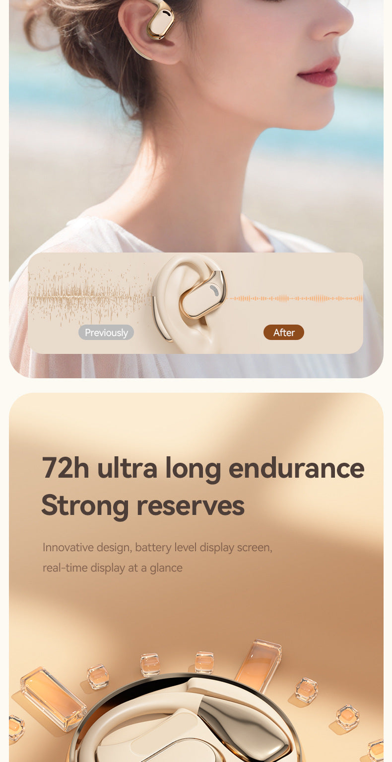 Chengruida M76Open Wireless Bluetooth Earphones Bone Conduction Ear-hook Running Sports Bluetooth Earphones