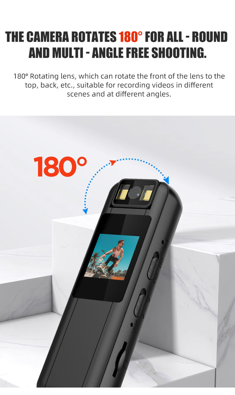 Private Model New Rotating Sports Camera Back Clip Sports Cycling Camera Outdoor Bicycle Riding Recorder