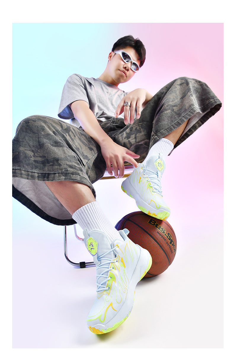 Basketball shoes for men and women, mesh breathable, non-slip, wear-resistant, shock-absorbing sneakers for students and teenagers, professional training sports shoes