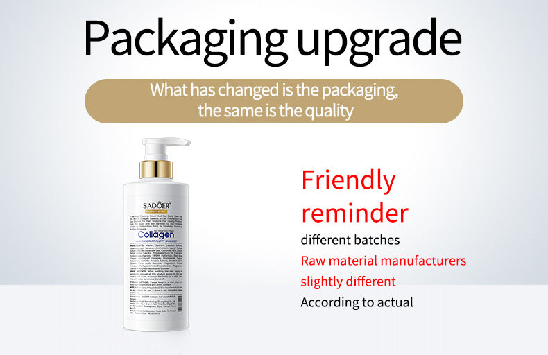 Collagen Anti-Dandruff Shampoo500ml SADOER Smooth Clean Fluffy Shampoo Wholesale