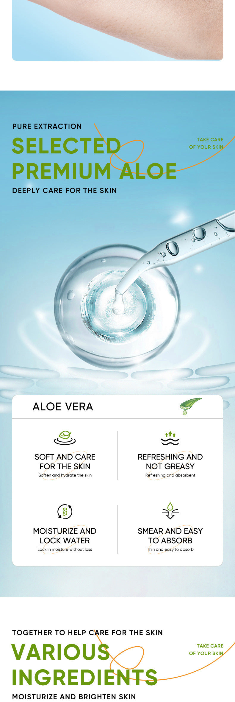 Aloe Lotion500ml SADOER Moisturizing Large Capacity Lotion  Foreign Trade Wholesale