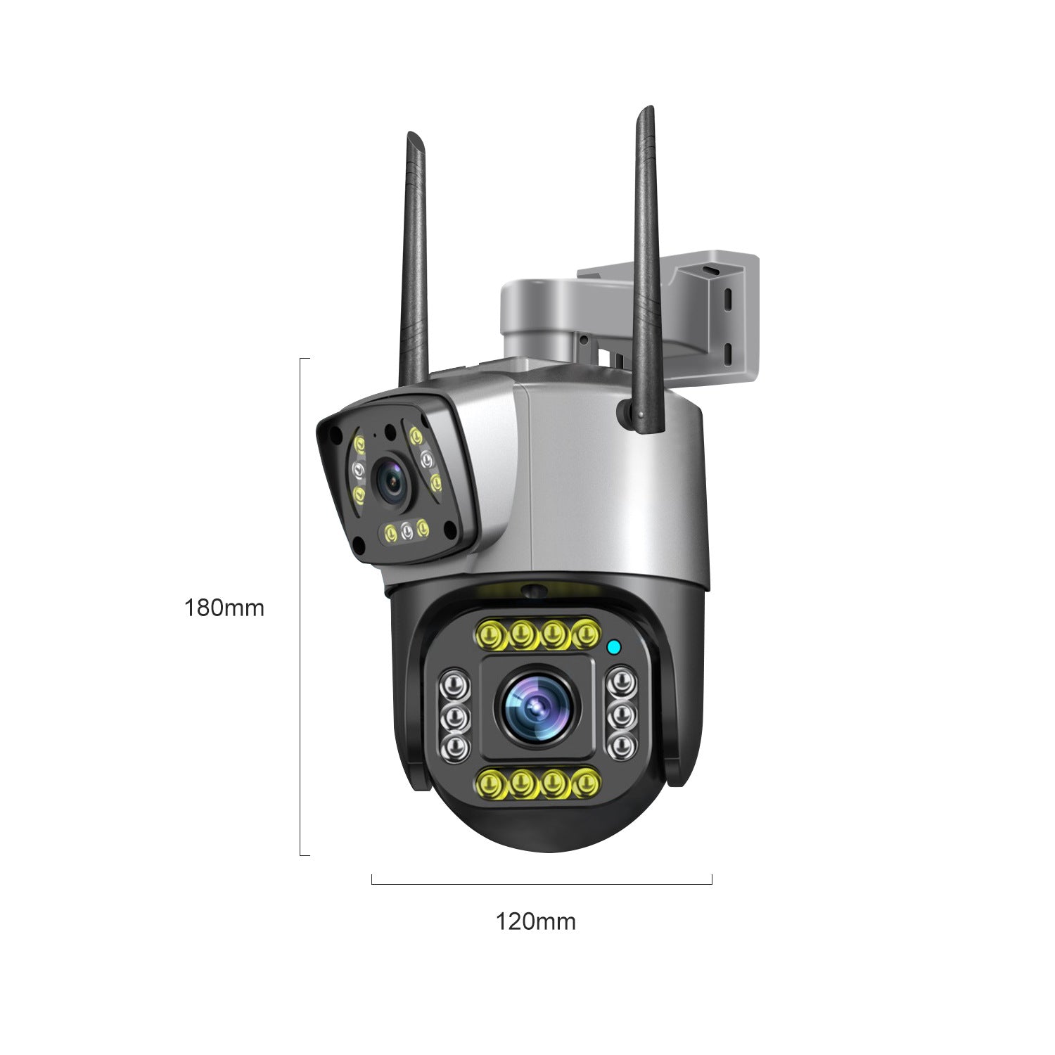 Binocular Security Monitoring V380Video Surveillance Camera Dual Screen Home Outdoor Surveillance Camera Ball HD