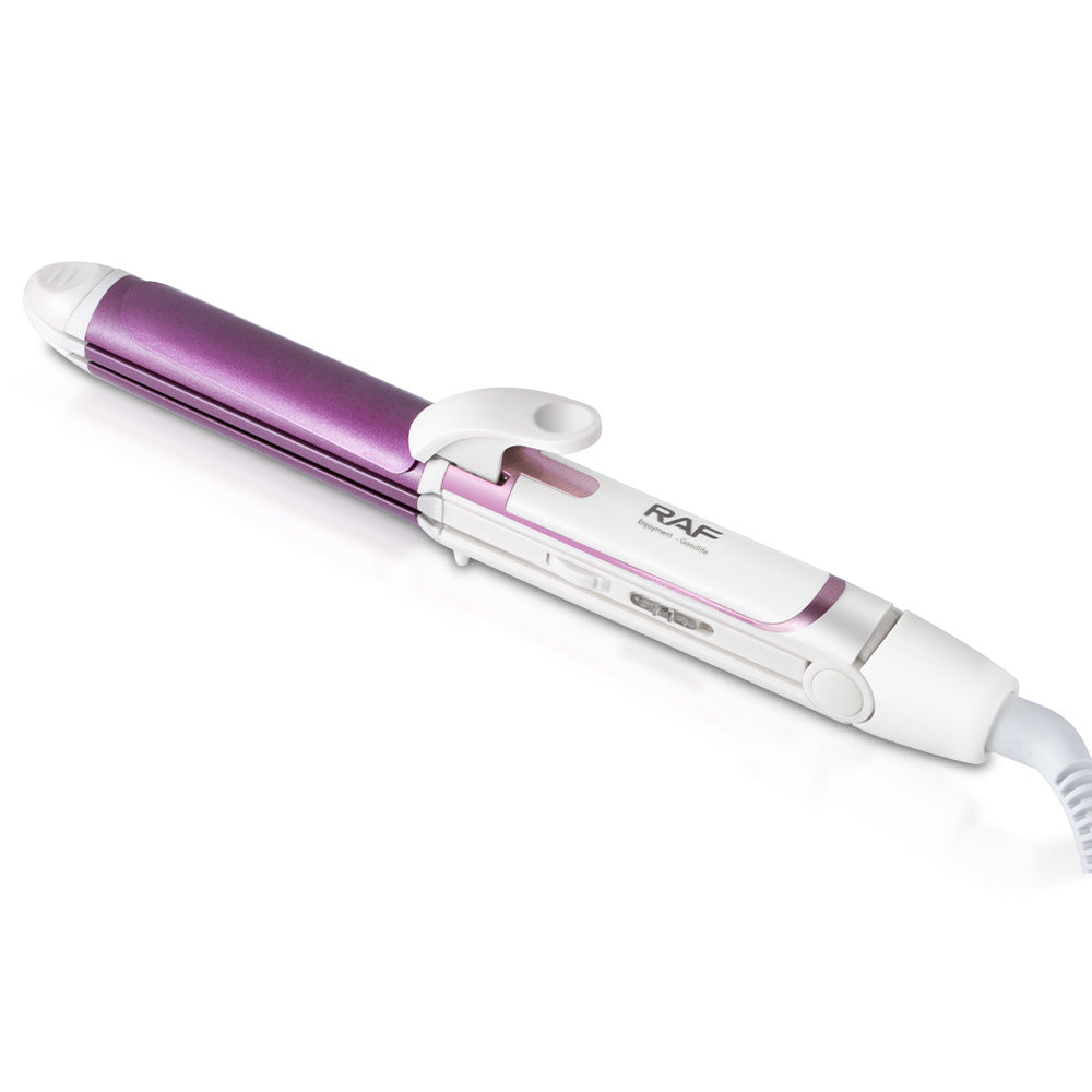 RAF EU Standard Straightening and Heating Hair Iron Portable Curling Iron Dormitory Home Fluffy Multi-Functional Curling Iron
