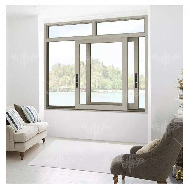 Modern Design System Customized  Double Glass Hurricane Impact Aluminium Sliding Window