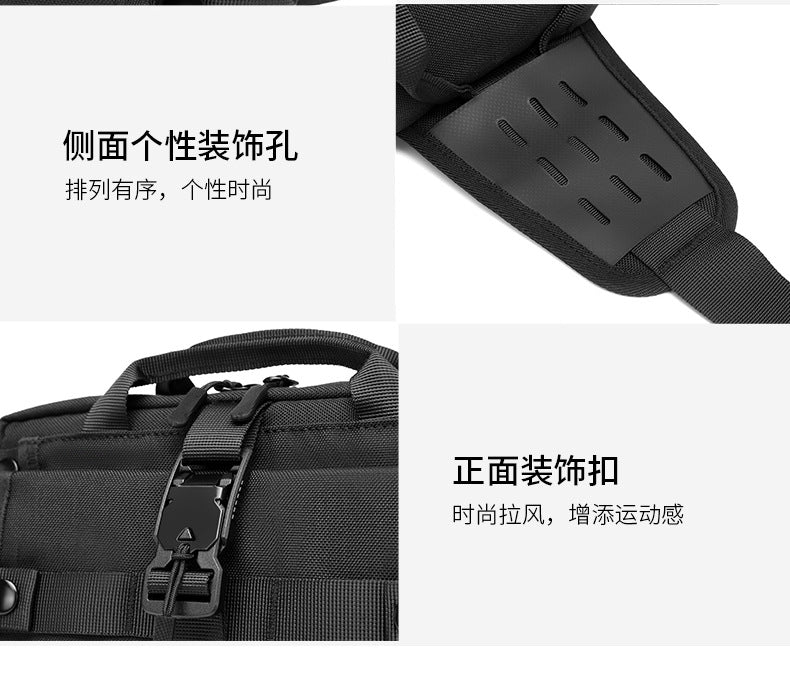 Men's Trendy Tactical Waist Bag Waterproof Small Crossbody Bag Outdoor Sports Cycling Running Lightweight Portable Bag male bag