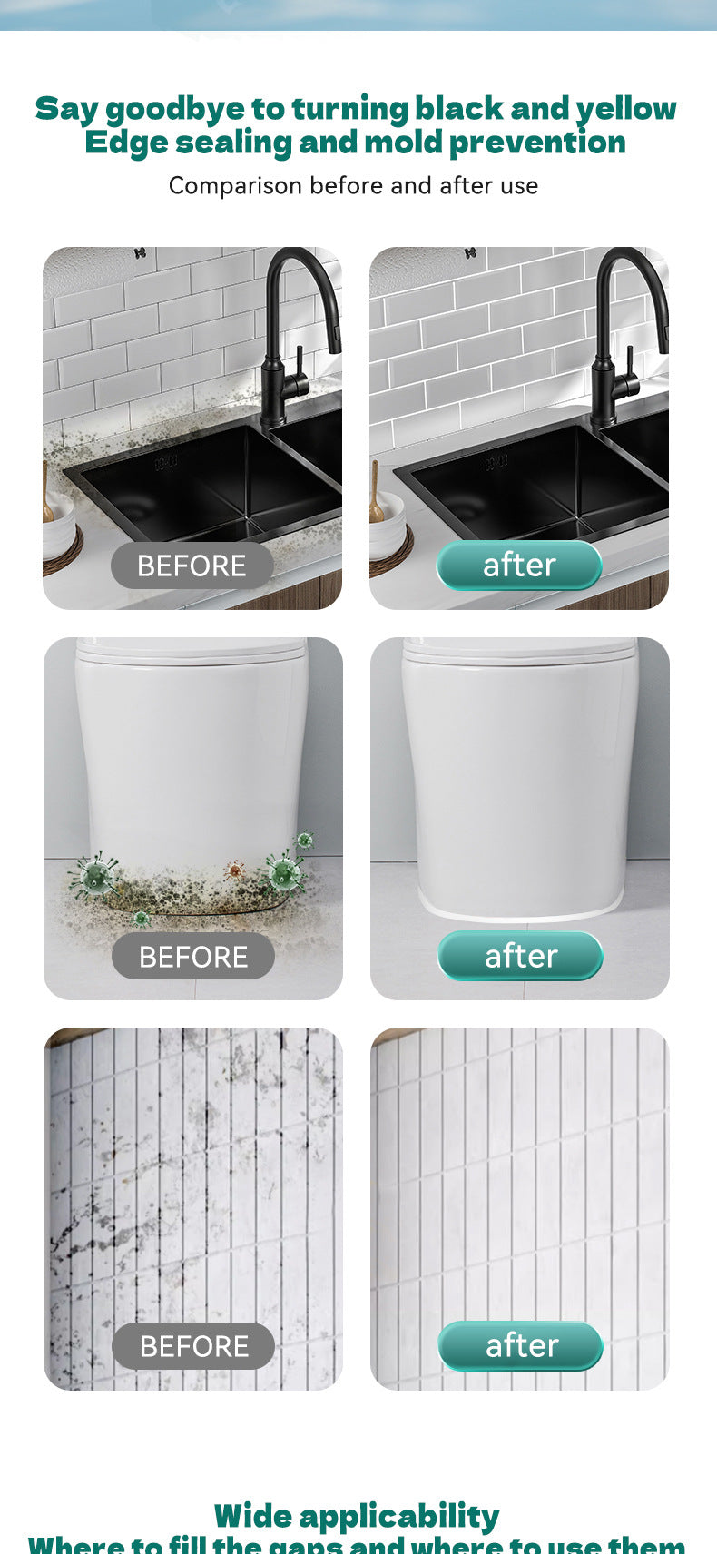 baolisi Aircraft Head Tile Floor Tile Corner Grout Paint Kitchen and Bathroom Sink Toilet Moisture-Proof Grout Agent