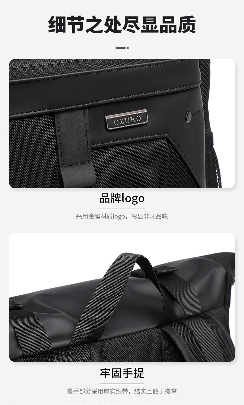 OZUKO Casual Backpack Backpack School Bag Large Capacity Waterproof Computer Bag Unisex Travel Commuting Bag