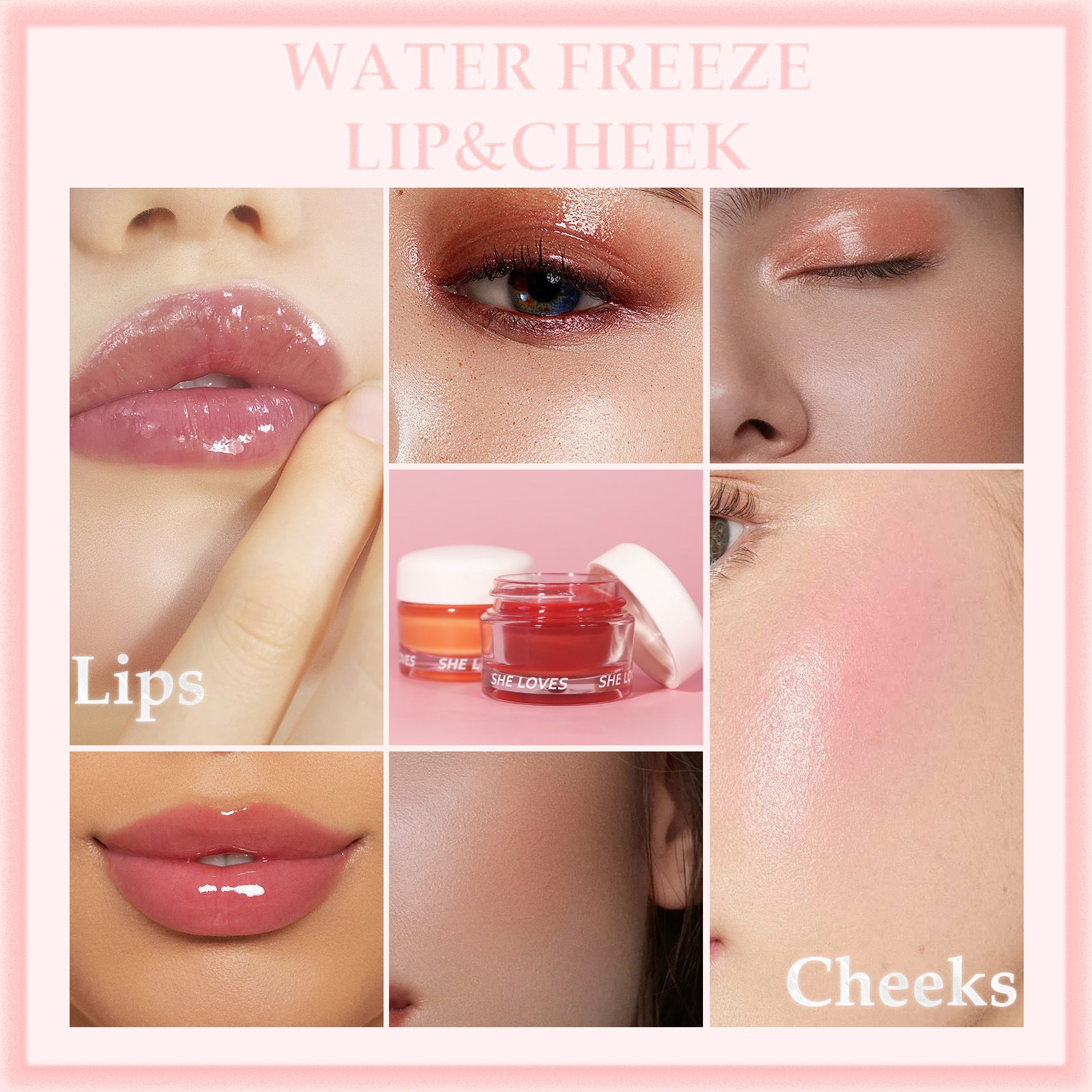 SHELOVES Color Changing Blush Cream Color-Chaning Blush Natural Nude Makeup Rouge Blush