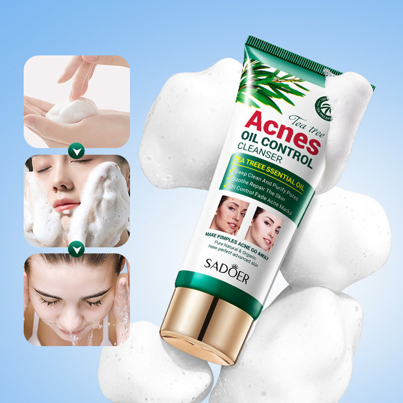 Tea Tree Facial Cleanser100gSADOER Deep Cleansing Moisturizing Refreshing Cleanser  Wholesale