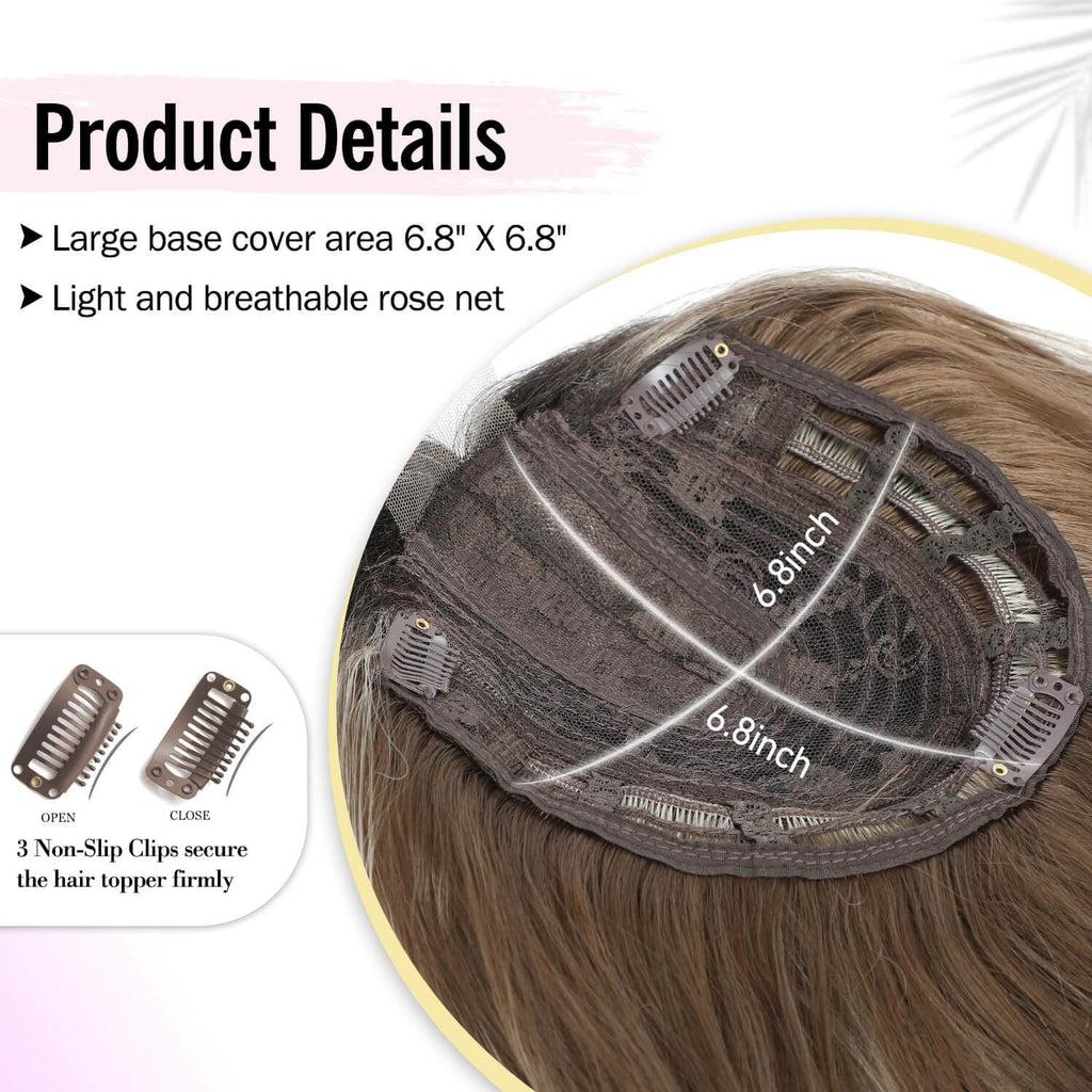 Replacement Hairpiece Top Export Synthetic Hair Scalp Hair Block Eight-Character Bangs Long Curly Hair Women's Seamless Hair Block