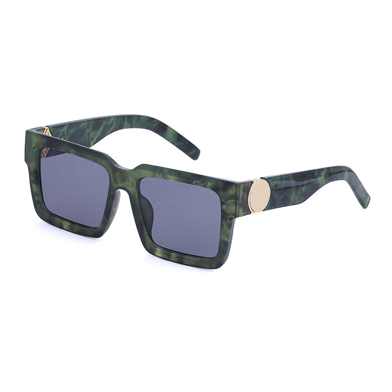 20252024 New Rich Man Sunglasses Men Trendy High-end Square Frame Sunglasses Men Glasses sunglass