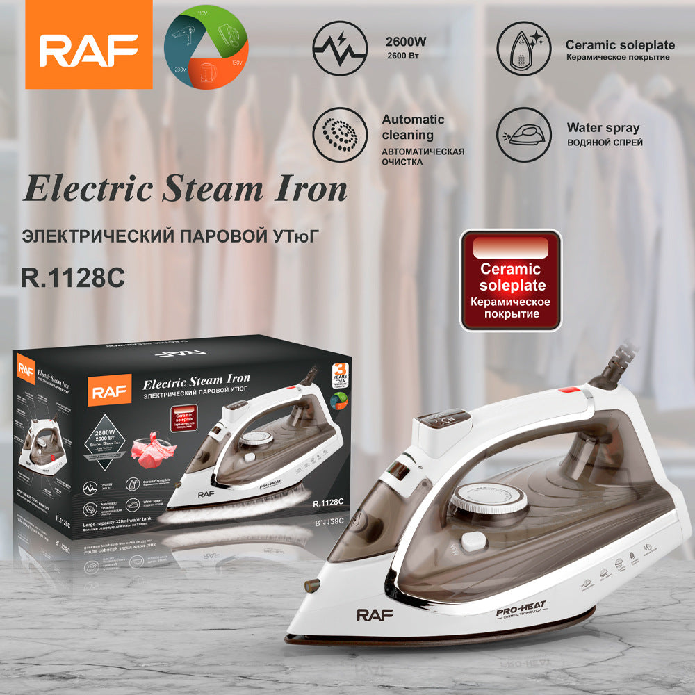 RAF European Standard Electric Iron Steam Household Electric Iron Handheld Portable Ironing Machine Multi-Function Three-Speed
