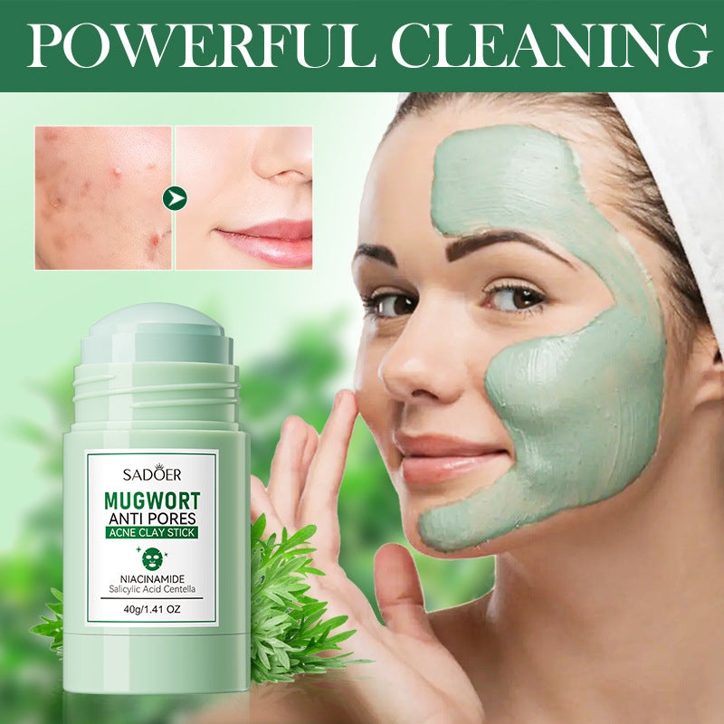 Solid Face Mask40g SADOER Vitamin C Aloe Vera Mugwort Cleansing Mud Mask  Wholesale
