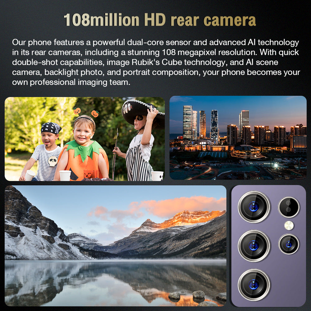 Smartphone Mobile Phone S24Ultra Android16+1TB Android All-in-One E-commerce(Popular)