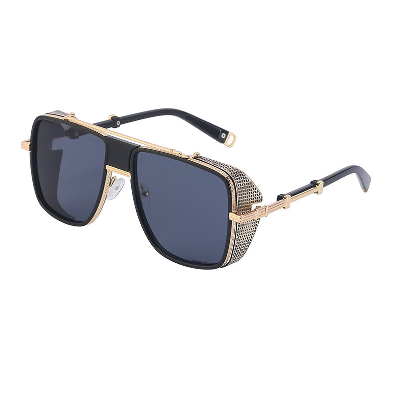 European and American Steampunk Sunglasses for Men, UV Protection, Full Coverage, Sunscreen Sunglasses for Women, Trendy Wholesale Glasses