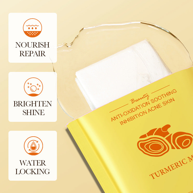 Turmeric Mask BIOAOUA Anti-oxidation Moisturizing Hydrating Nourishing Face Mask Sheets Wholesale for Cross-border Trade