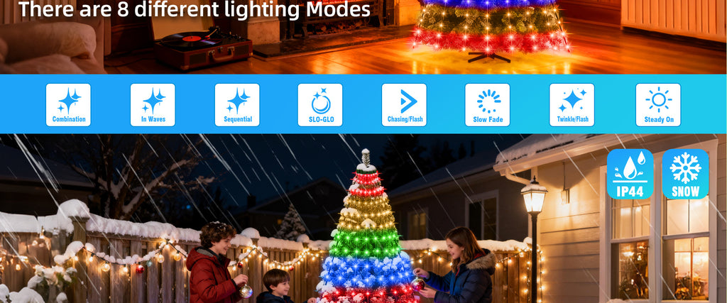 Christmas Tree Lights Christmas Garden Decoration Lights Colorful Lights String Lights Waterfall Tree Hanging Lights Christmas Bestsellers