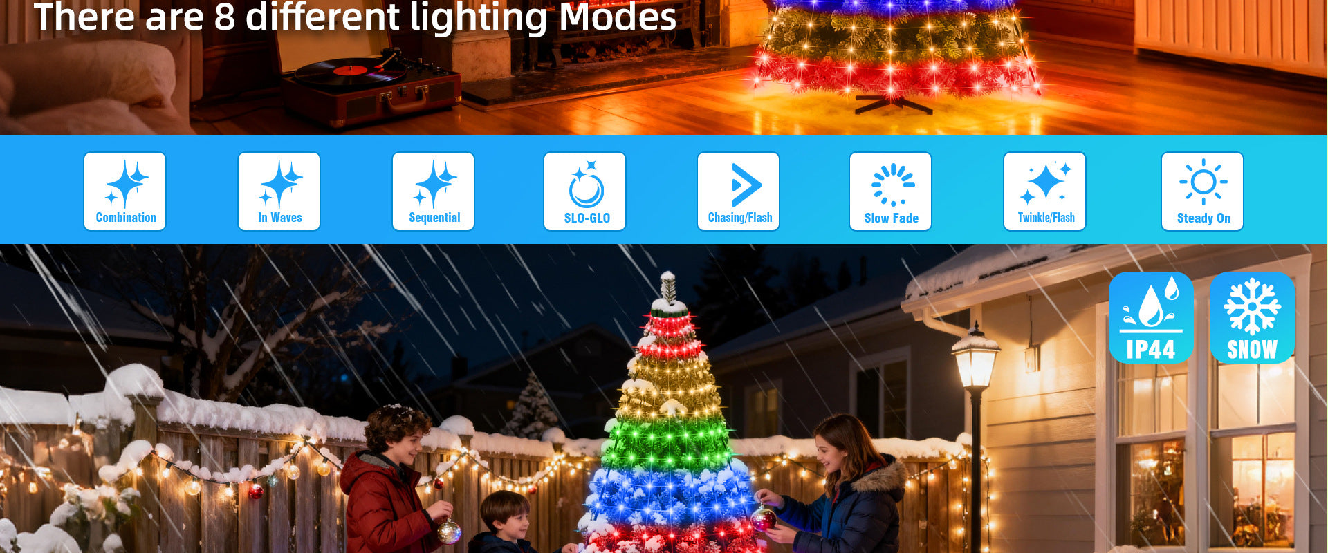 Christmas Tree Lights Christmas Garden Decoration Lights Colorful Lights String Lights Waterfall Tree Hanging Lights Christmas Bestsellers
