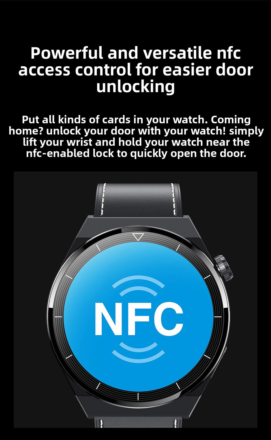 New HK46Smart Watch HD AMOLED Multiple Screen Dial Switching NFC Offline Alipay Factory