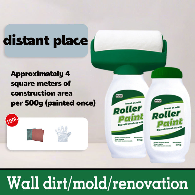 Custom Label Large Roller Paint Wall Stain Repair Renovation Paint Water-Based Odorless Self-Brushing Roller Latex Paint