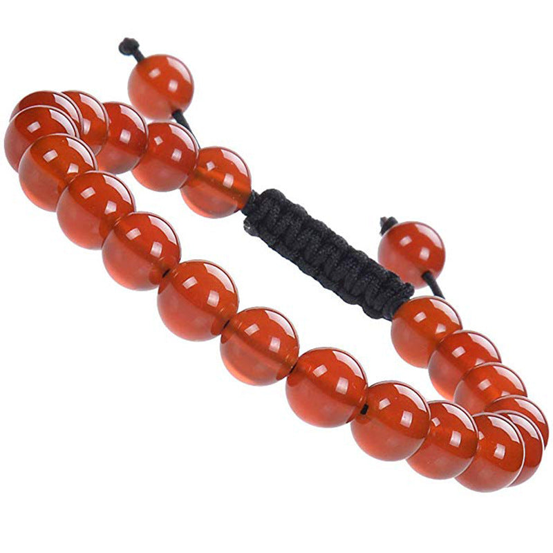 AliExpress Natural Tiger Eye Stone Bracelet Agate Couple Woven Bracelet Peacock Stone Woven Bracelet