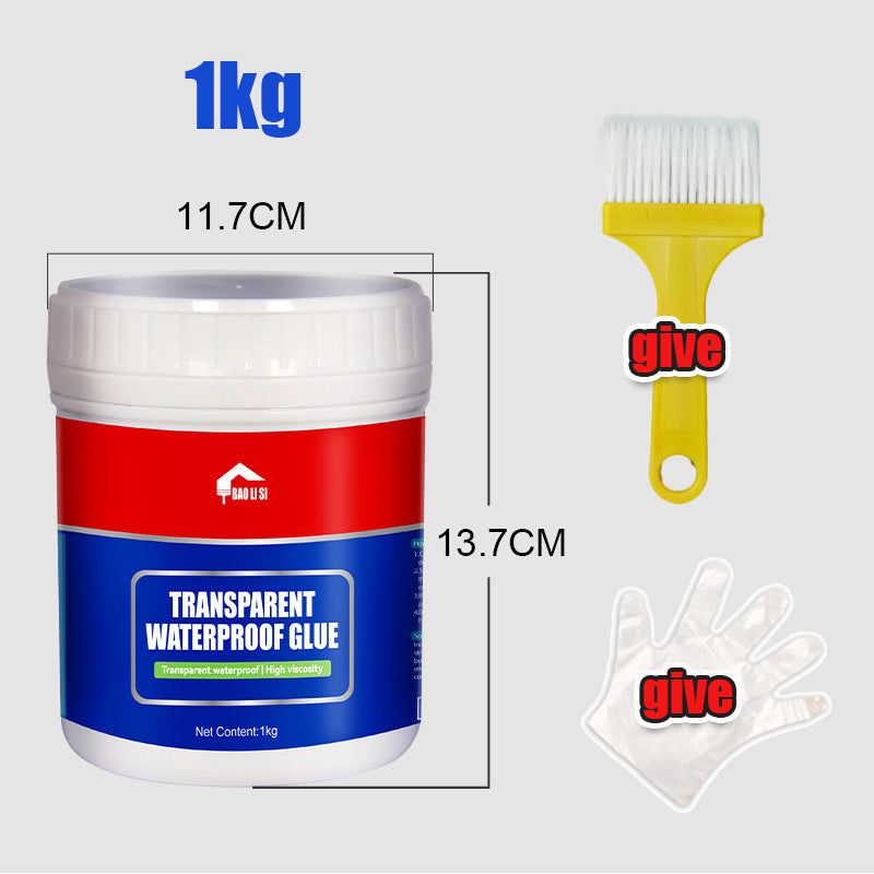 Transparent Waterproof Adhesive Roof Exterior Wall Window Sill Waterproof Leak Repair Coating Pure Acrylic Glue