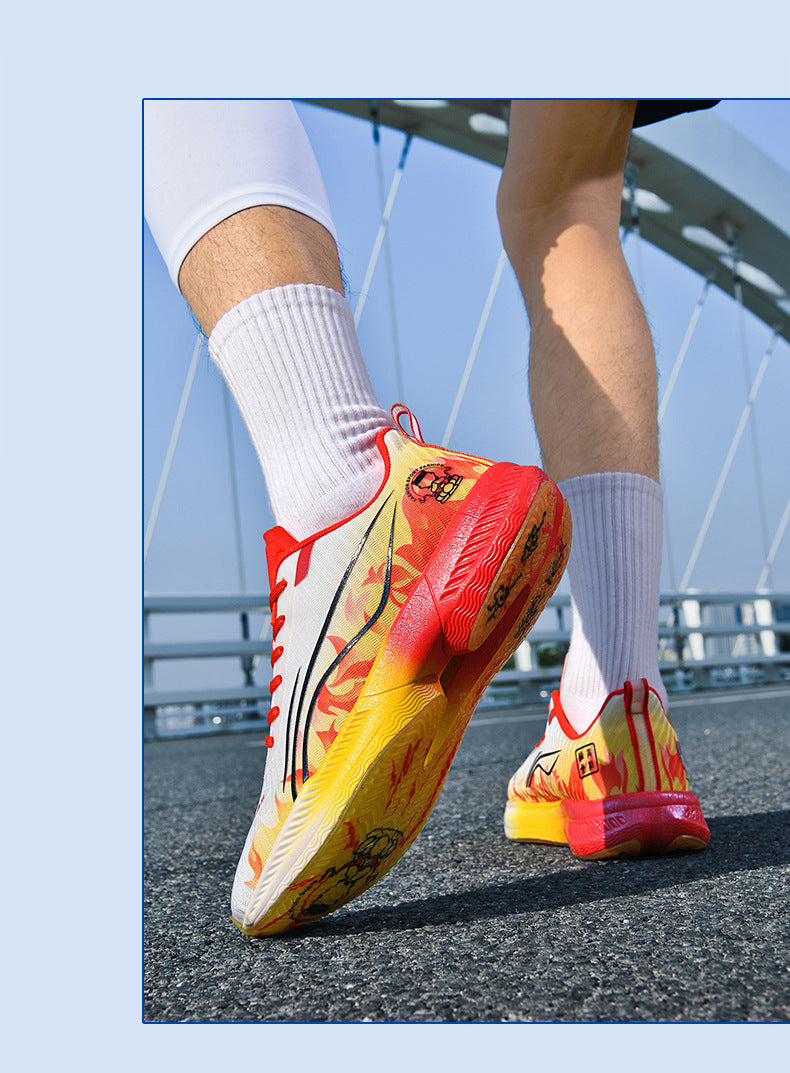Autumn New Parent-Child Nezha Ao Bing Fashion Casual Sports Shoes Popcorn Carbon Plate Lightweight Comfortable Running Shoes