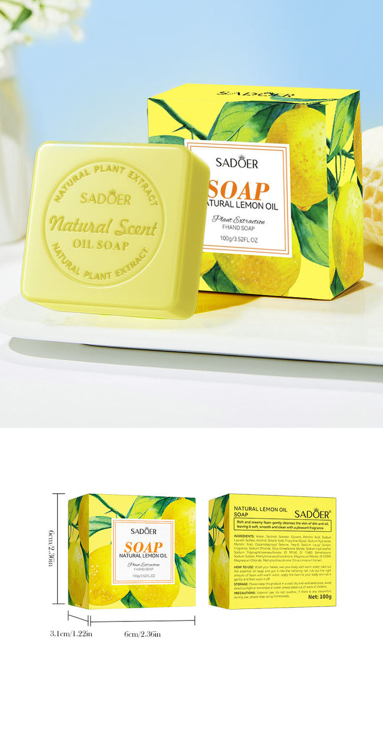 Plant and Fruit Scented Soap100g SADOER Cleansing, Moisturizing Handmade Soap  Wholesale