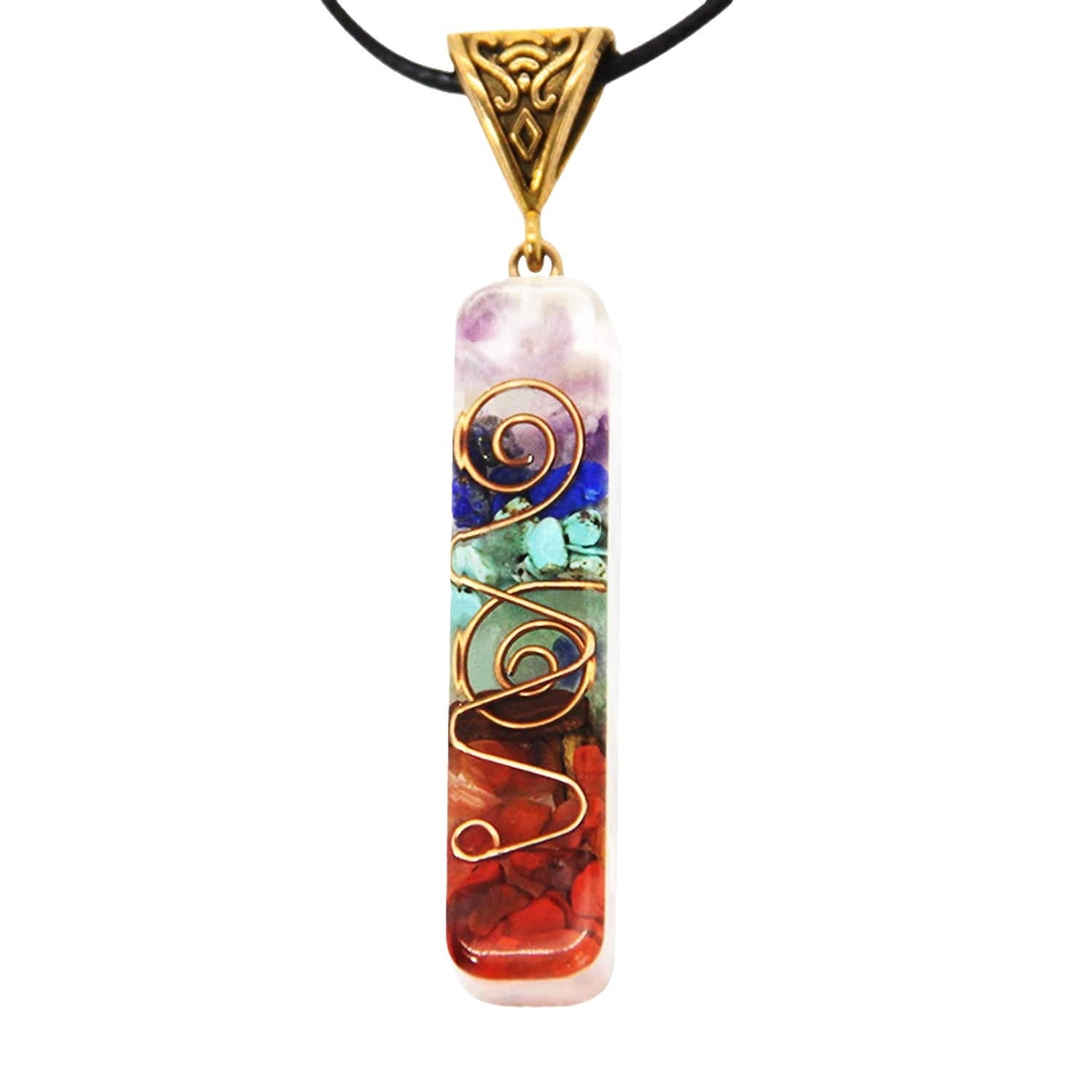 Couple Necklace Natural Crystal Stone Necklace Set for Men Versatile High-End Resin Crystal Pendant Set
