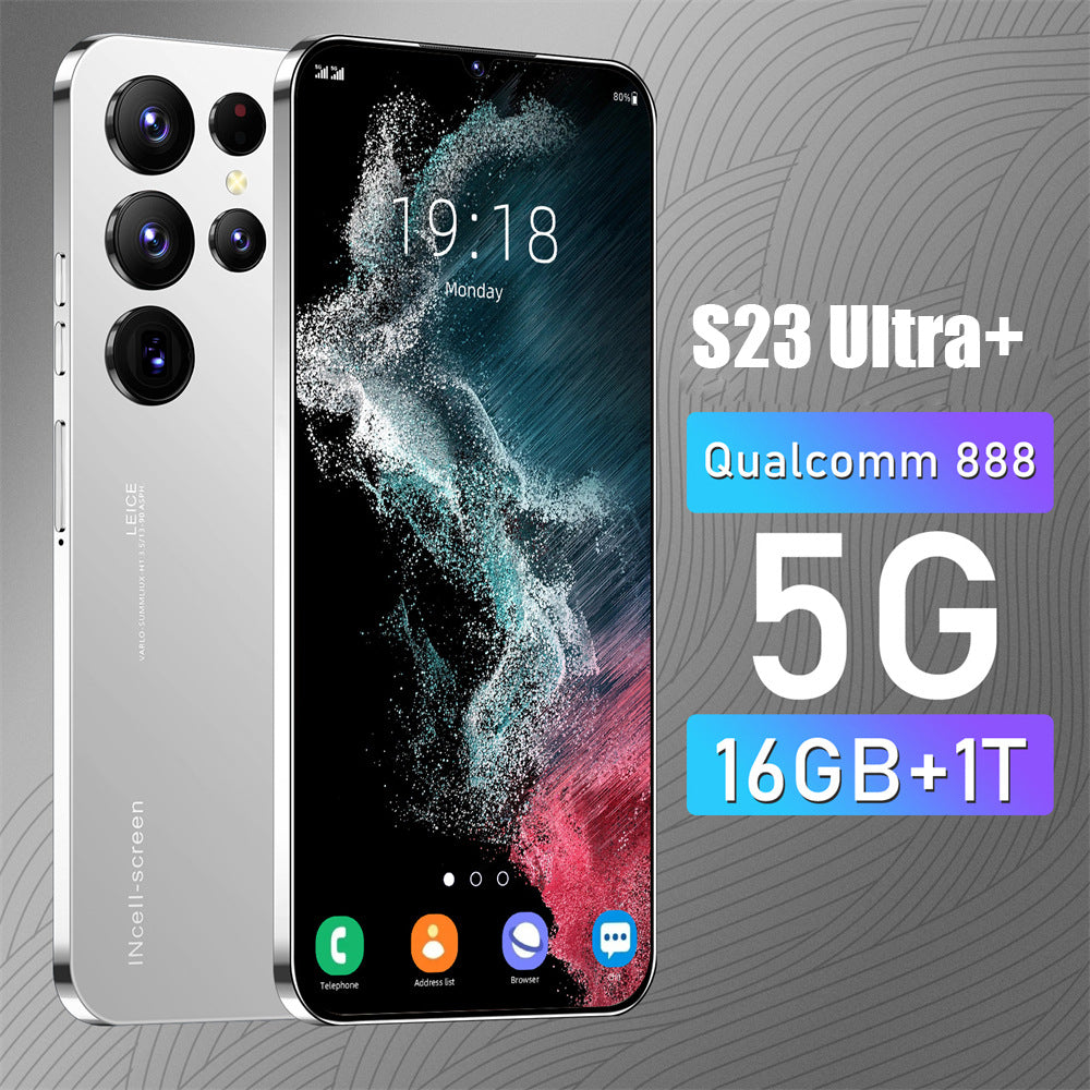 New S23Ultre Android7.3Large Screen Smart5G Mobile Phone16+1T Source Factory AliExpress TK