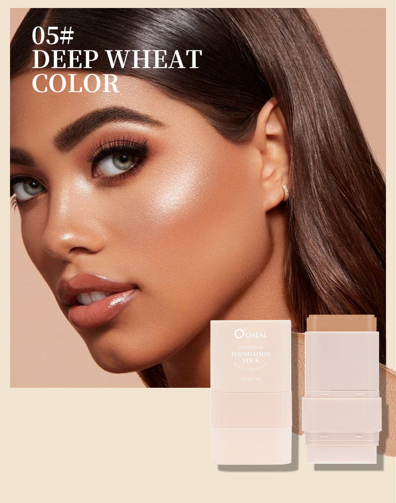 Cosmetic Non-Smudge Foundation Double-Ended Rotating Concealer Long-Lasting Waterproof Sweat Sponge Brush Head Cream Foundation