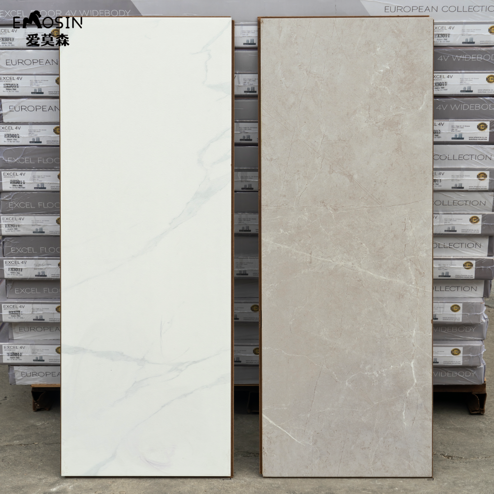 Kitchen Waterproof 8mm 12mm Grey White High Gloss Ceramic Looks Like Stone Marble Effect Laminate Flooring Tile