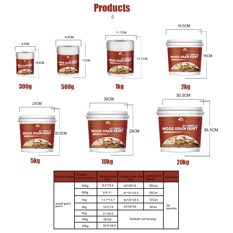 Water-based Wood Grain Paint Door, Window, and Cabinet Color Change Renovation Brightening Wood Wax Oil Antique Wood Imitation Distressed Latex Paint Manufacturer