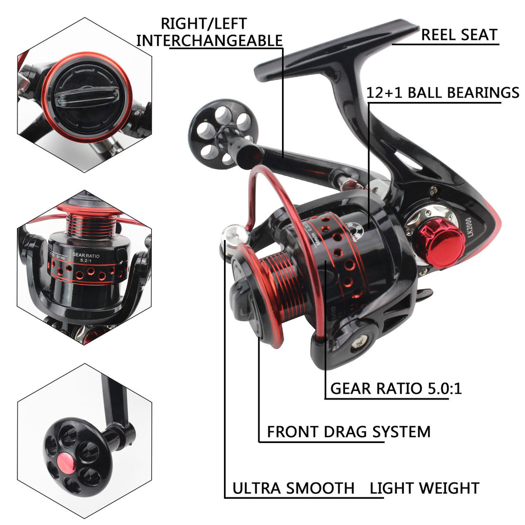 A Fishing Rod Ultra Short Retractable Portable Lure Rod Straight Handle Fishing Rod Spinning Wheel Fishing Gear Set