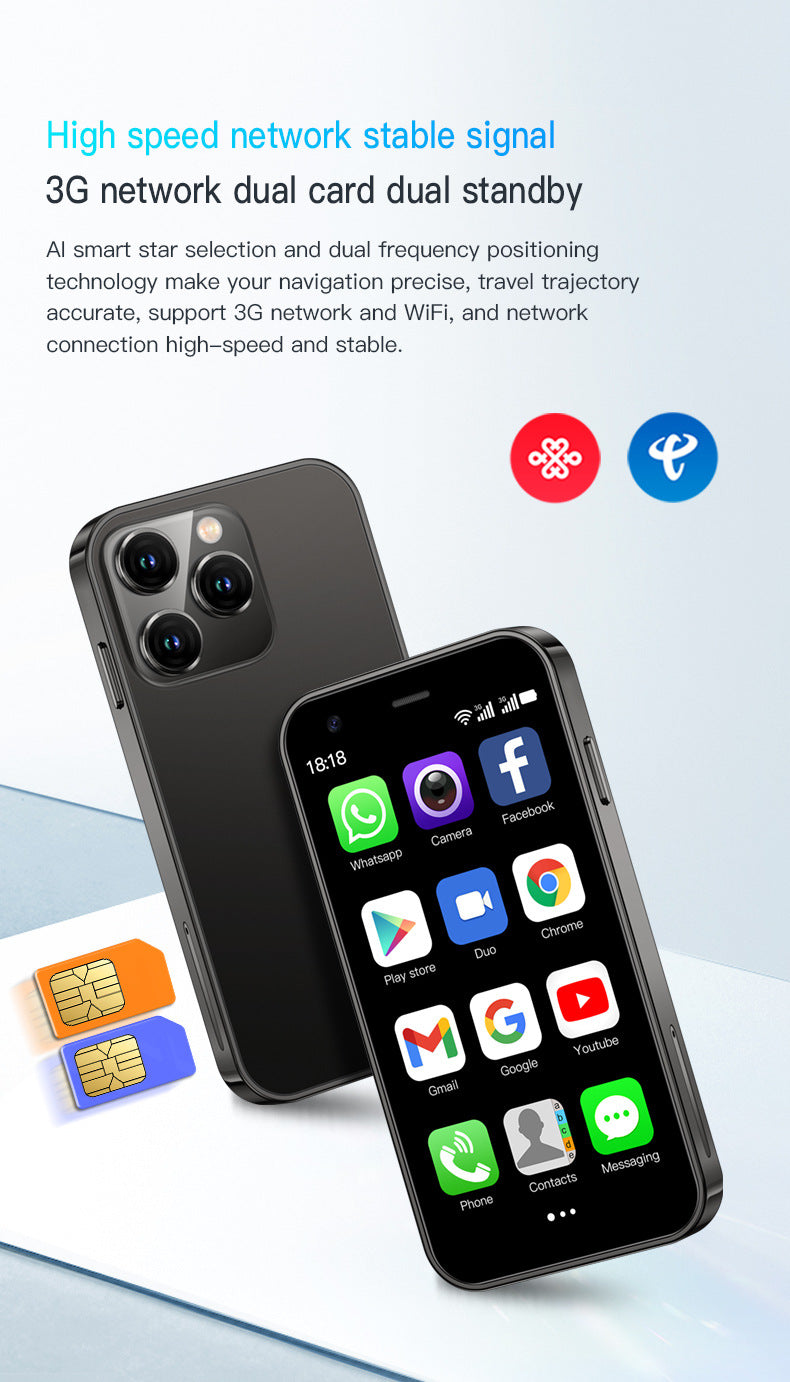 Hot Sale XS15 Mini Mobile Phone2+16G Ultra-small Pocket Android Smartphone Google Phone(Popular)