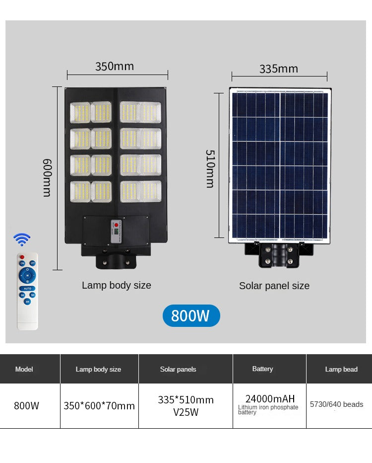 High-Brightness Outdoor Ip65 Night Road Lighting Waterproof Integrated Solar Street Light