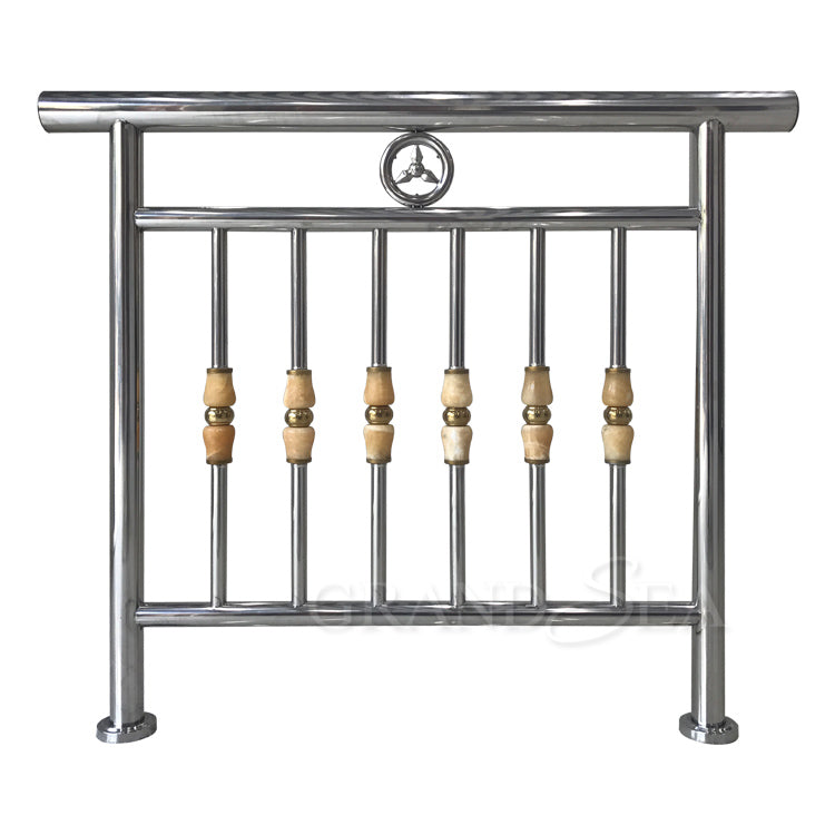 Modern Balustrade Fence Handrail Outdoor Glass Iron Balcony Stainless Steel Grill Railing Designs