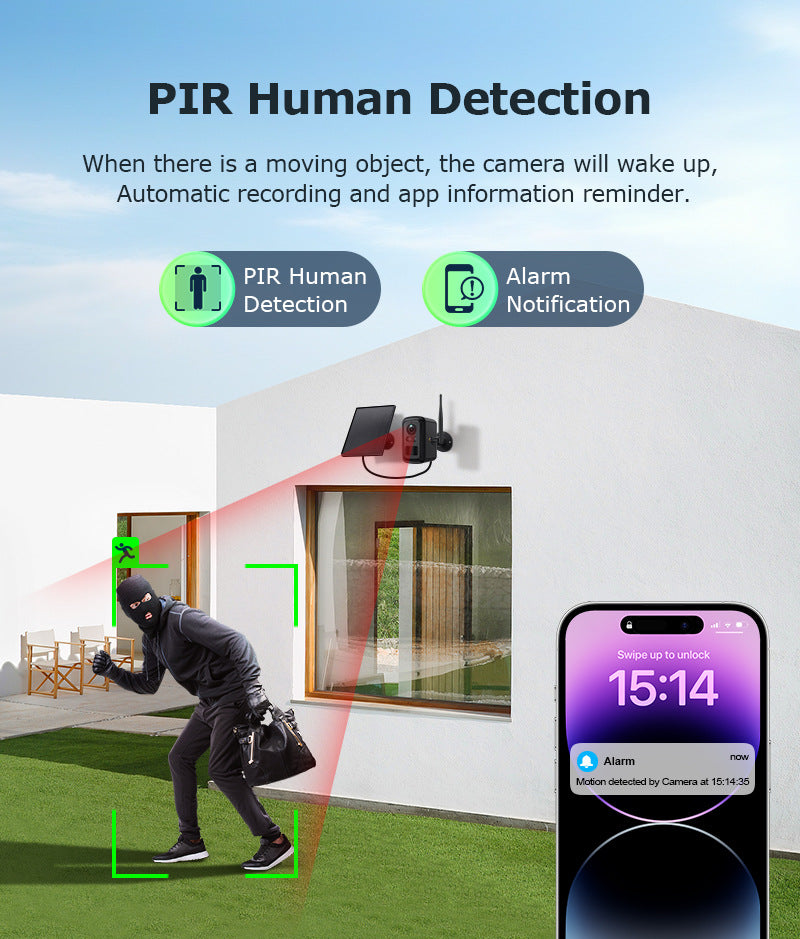 WiFi Base Station Camera Outdoor Solar Camera One-to-Four Home Use WiFi Battery Camera Set