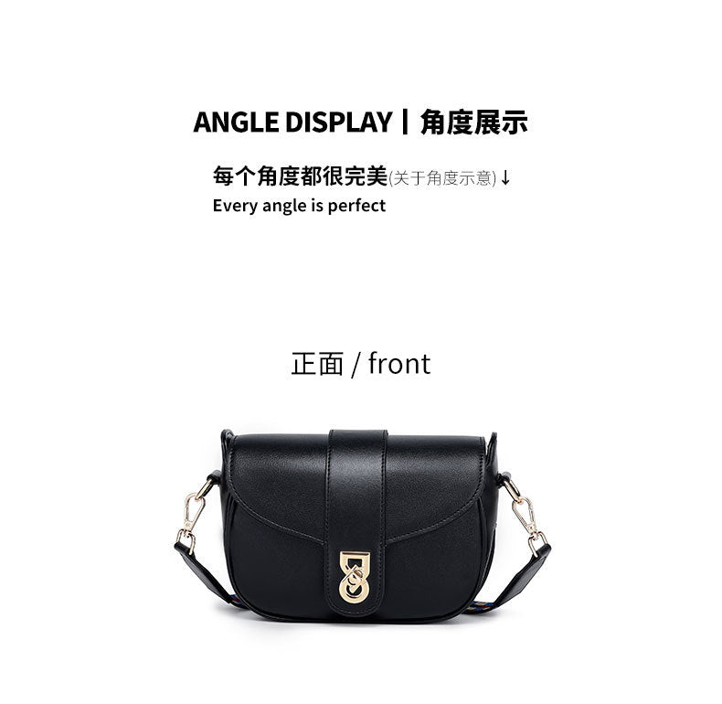 Original Design Niche Texture Saddle Bag with Webbing for Women, Versatile Fashionable Shoulder Bag, Casual Crossbody Bag for Daily Use