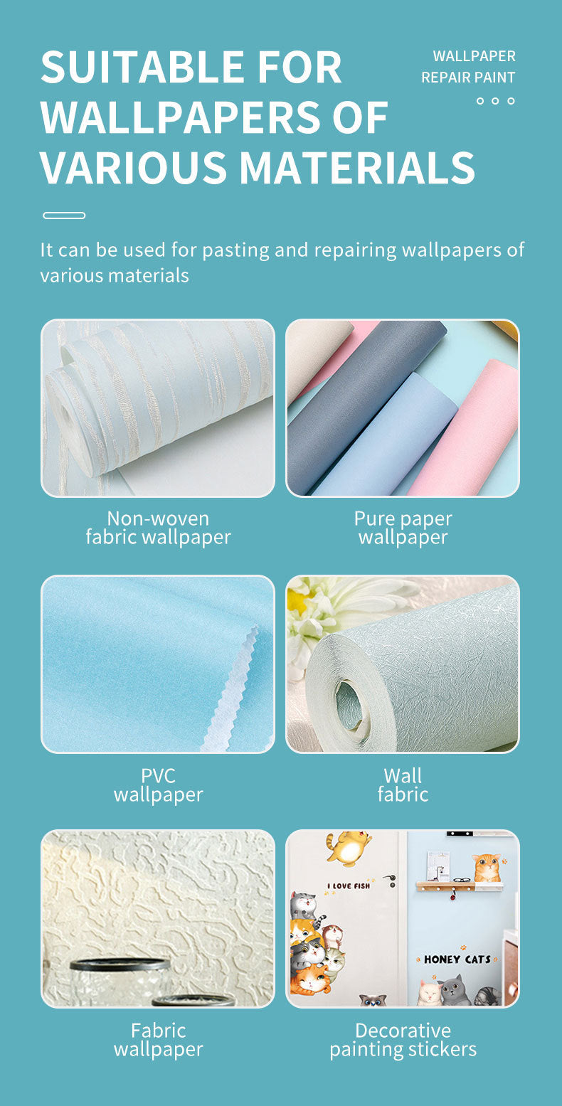 Repair Glue for Spring Festival Couplets, Wallpaper Glue, Wall Fabric, Wallpaper Cracks, Bubbles, and Edges, Home Use Wallpaper Repair Glue