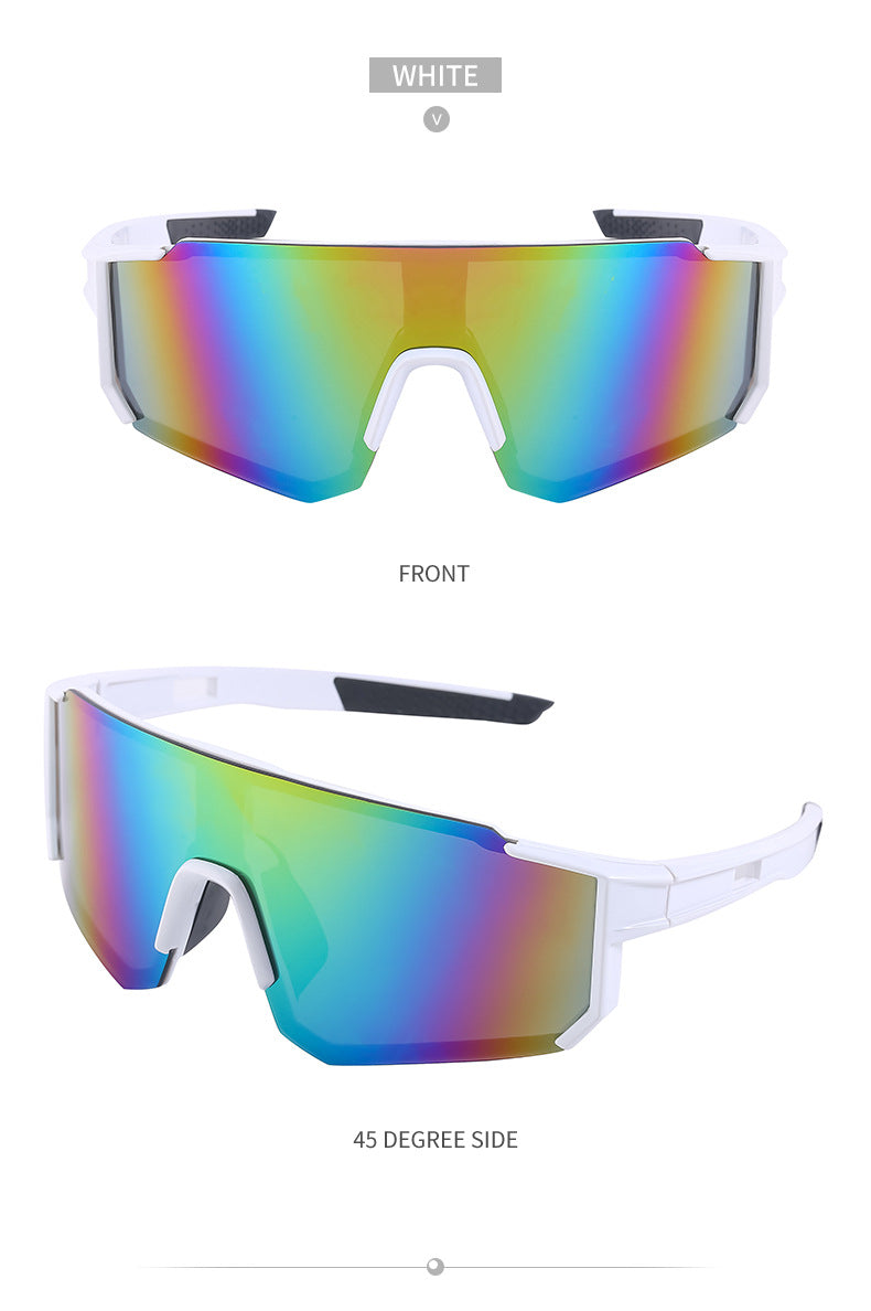 Cycling Goggles Colorful Outdoor Women's European and American One-piece Sunglasses Windproof Skiing Sports Sunscreen Sunglasses Men
