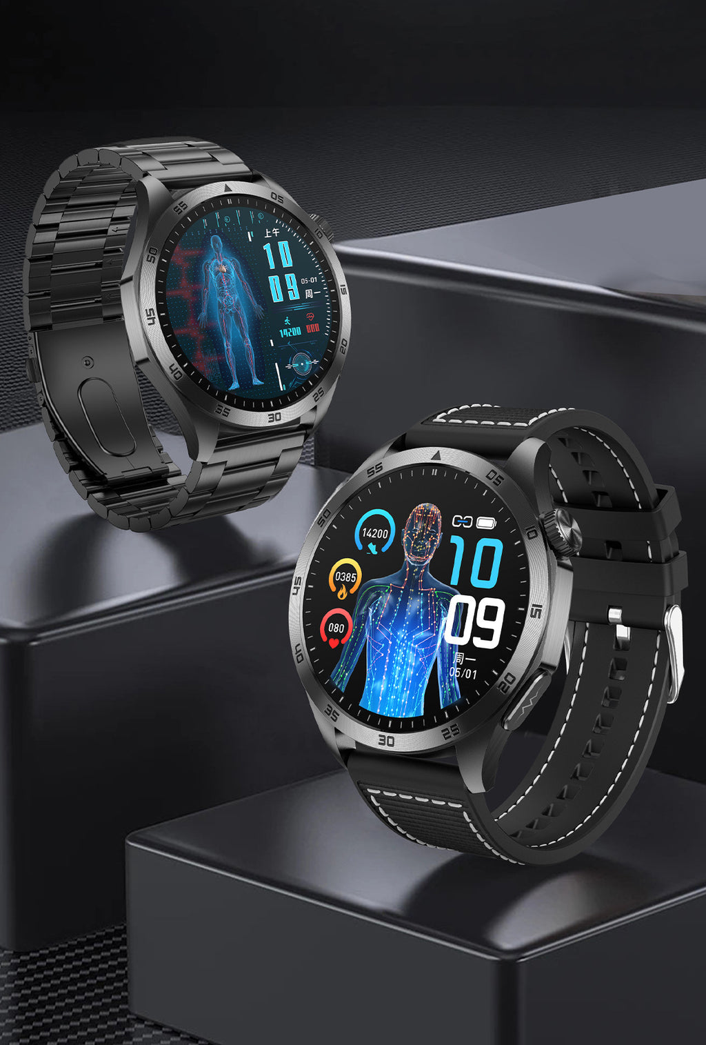 New ET485Smart Watch ECG ECG Health Monitoring Non-Invasive Blood Glucose Measurement Bluetooth Call Smart Watch