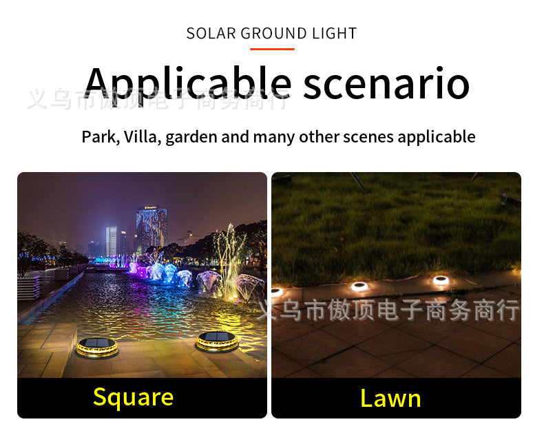 Outdoor Buried Light Waterproof Solar Garden Yard Ground Light Landscape Light Lawn Ground Light LED Wall Lamp