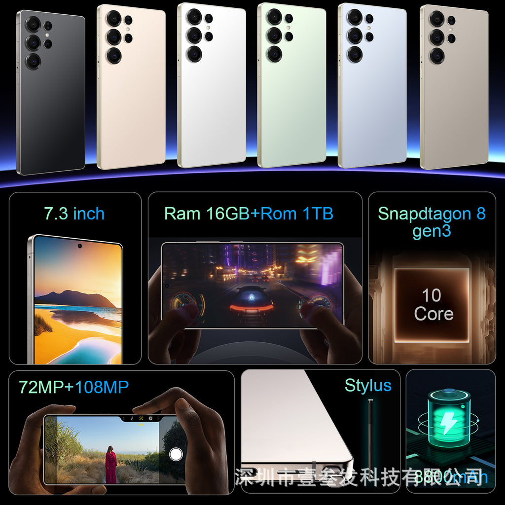 S25 Ultra Smartphone  4+64 High-end7.3Inch Large Screen Android12Source Factory