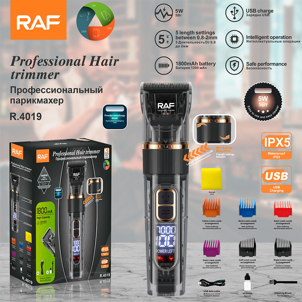 RAF Multifunctional Electric Hair Clipper Haircut New Electric Hair Trimmer Set Electric Clipper USB Interface