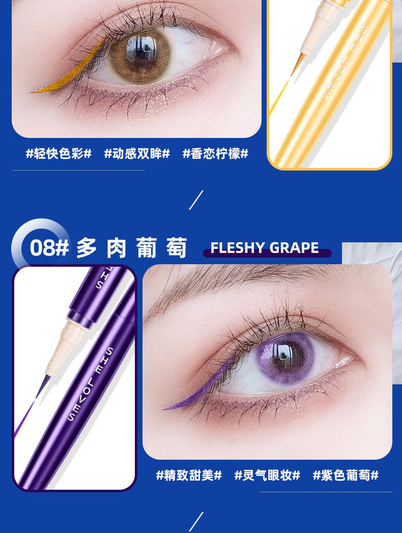 SHELOVES Eyeliner Waterproof Non-Smudge Black Brown Ultra-Fine Lower Lash Liquid Eyeliner Pen